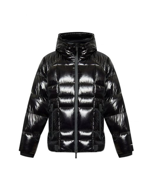 DSquared² Black 3d Hooded Down Jacket for men