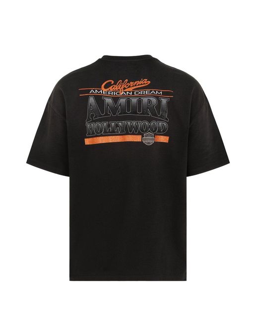Amiri Black American Dream Crystal Os Tee for men