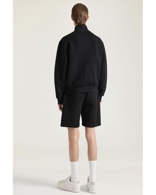 Givenchy Black Quilted Zipped Sweatshirt for men