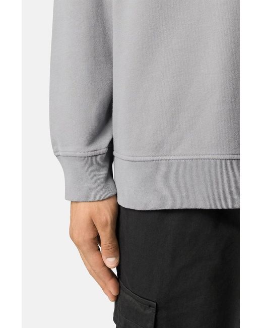 Stone Island Gray Quarter Zip 6100068 Sweatshirt for men