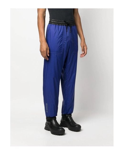 3 MONCLER GRENOBLE Blue Cuffed Jersey Joggers for men