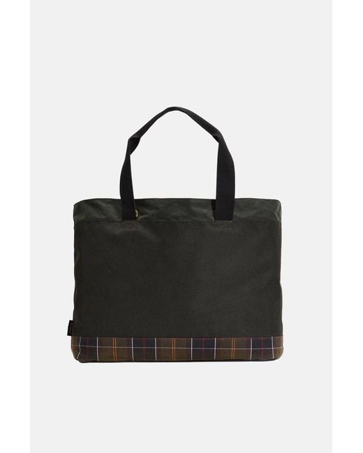 Barbour Black Field Wax Tote Bag