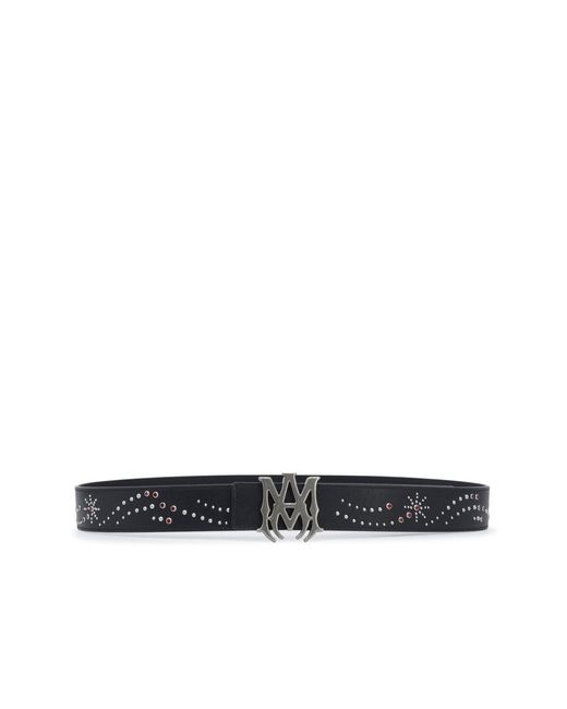 Amiri Black Ma Stud 4cm Belt for men