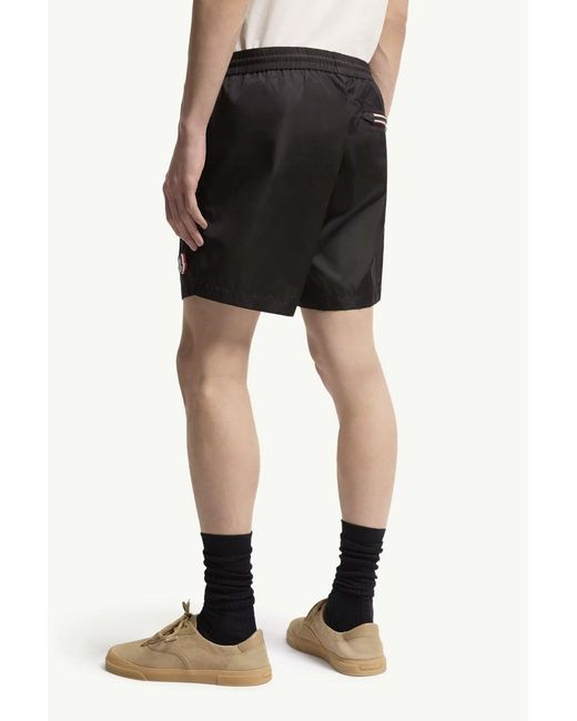 Moncler White Archive Logo Swimshorts for men
