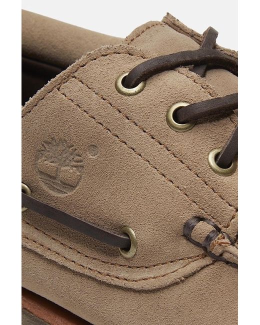 Timberland Brown Authentic 3-eye Lug Boat Shoe for men