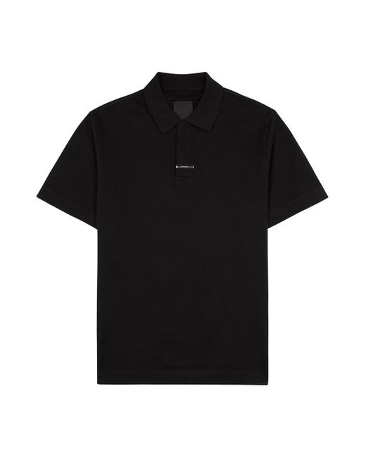 Givenchy Black Classic Fit Plaque Polo for men