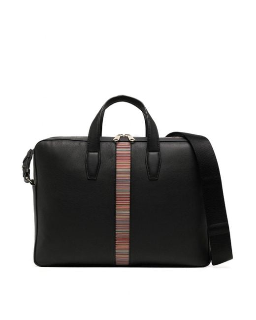 Paul Smith Black Double Zip Folio Bag for men