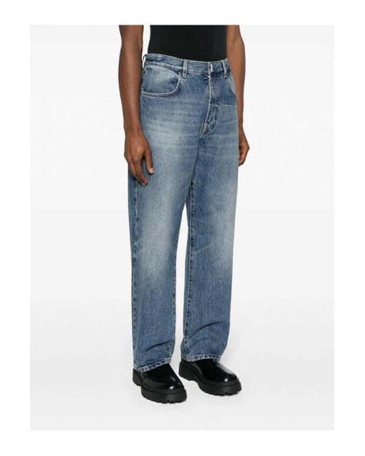 Givenchy Blue Vintage Straight Fit Jeans for men