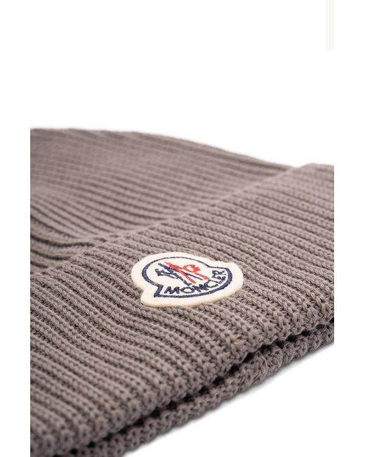 Moncler Brown Archive Logo Hat for men