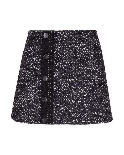 Moncler Black Button Skirt