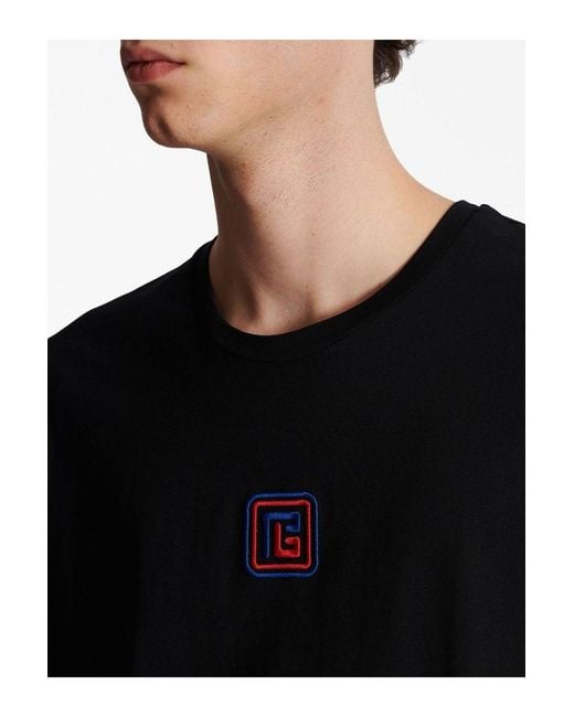 Balmain Black Bulky Fit Bp T Shirt for men