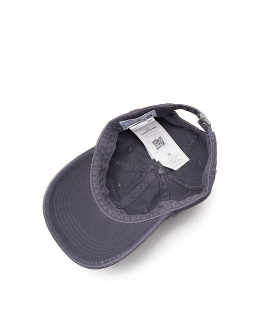 Stone Island Purple S0106 Canvas Cap for men