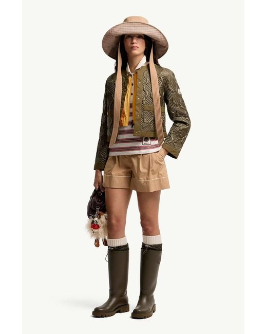 Moncler Natural Cotton Shorts