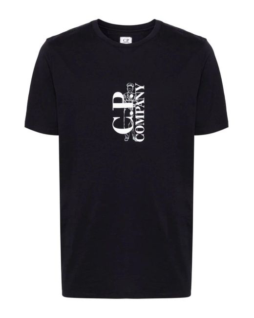 C P Company Black British Sailor T-shirt for men
