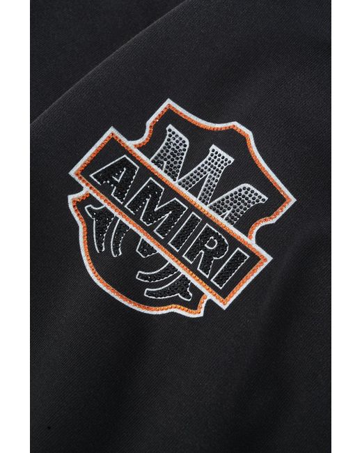 Amiri Black American Dream Crystal Os Tee for men