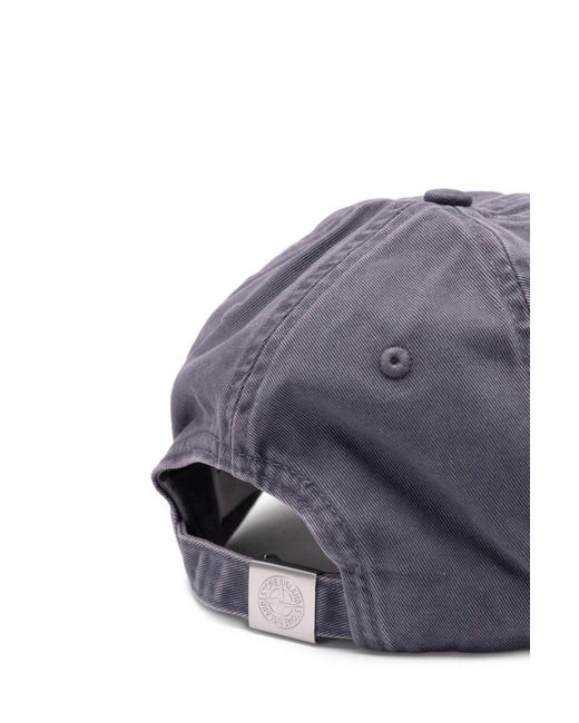Stone Island Purple S0106 Canvas Cap for men