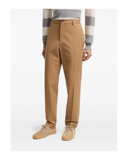 Moncler White Cotton Trousers for men