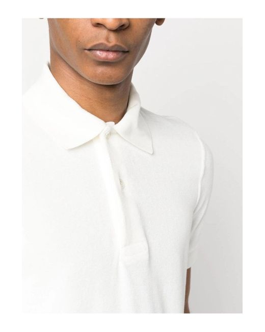 Tom Ford White Towelling Ss Polo Shirt for men