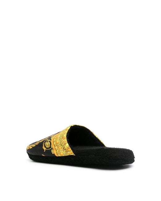 Versace Black Bath Slippers I Heartbaroque for men