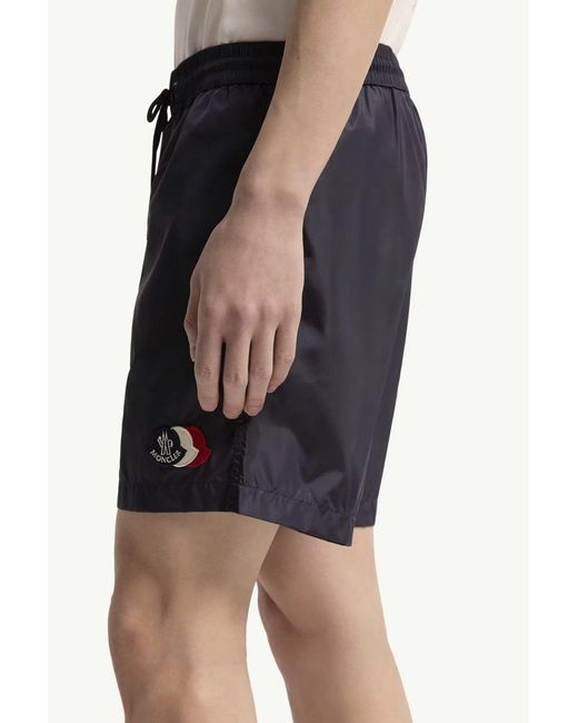 Moncler Blue Archive Logo Swimshorts for men