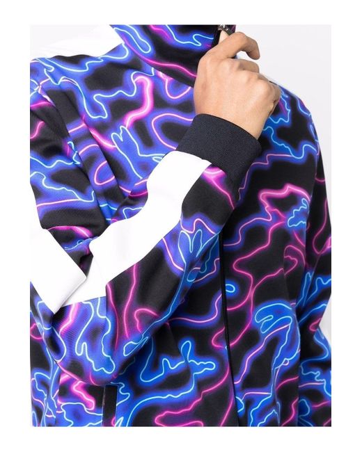 Valentino Blue Neon Print Track Top for men