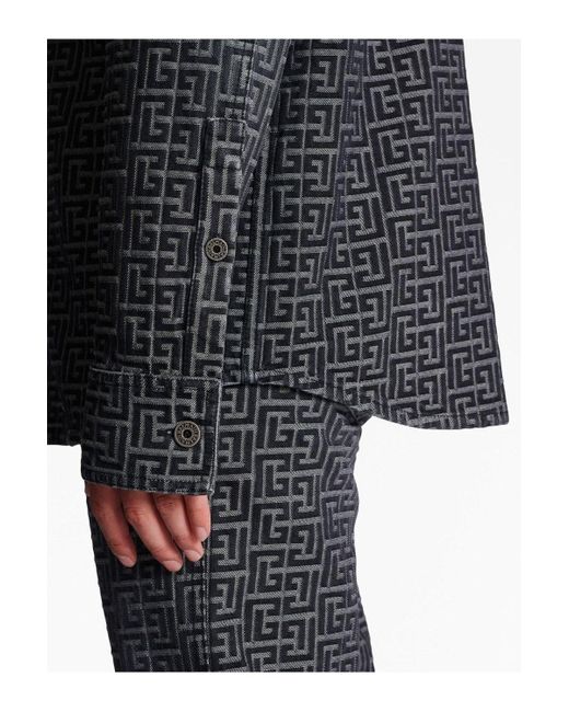 Balmain Gray Casual Shirts for men