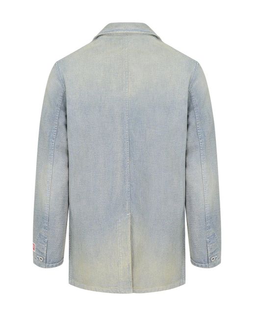 KENZO Blue Denim Blazer Jacket for men