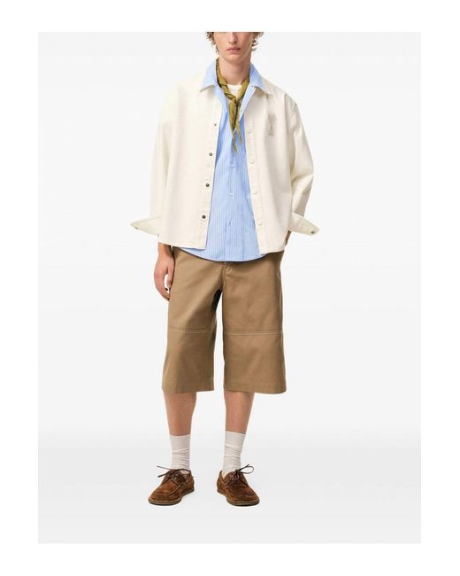 AMI White Knitted Adc Overshirt for men