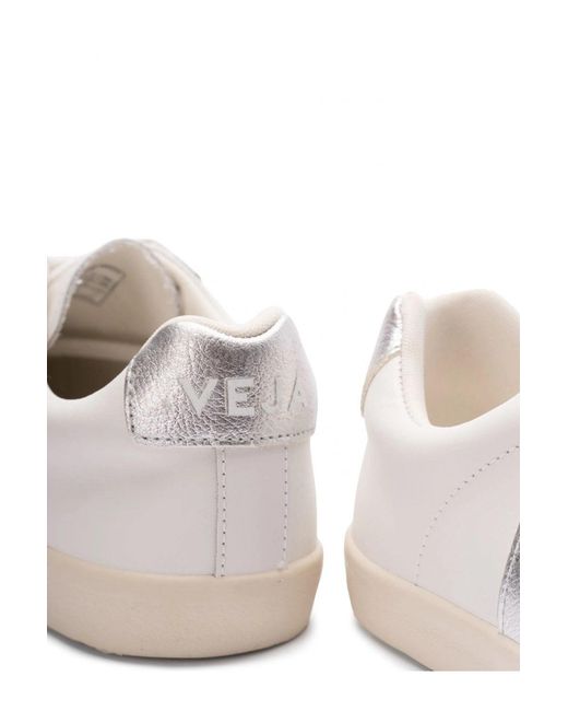 Veja White Esplar Leather Sneakers