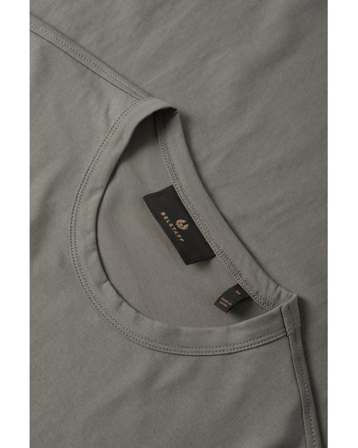 Belstaff Gray Patch Logo T Shirt for men