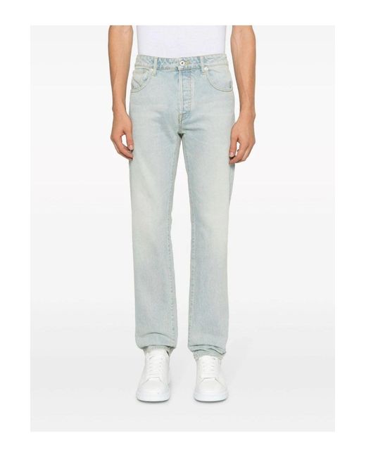 KENZO Gray Medium Stone Bara Slim Jeans for men