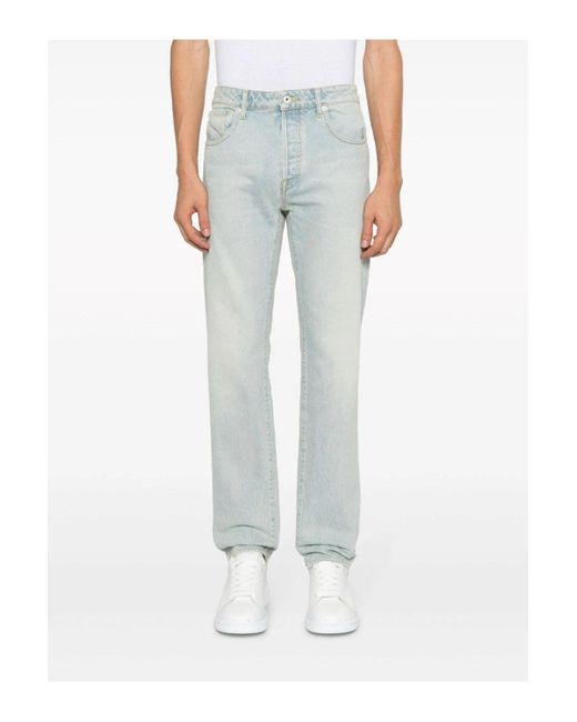 KENZO Gray Medium Stone Bara Slim Jeans for men