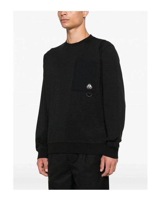 Moose Knuckles Black Dalon Sweatshirt for men
