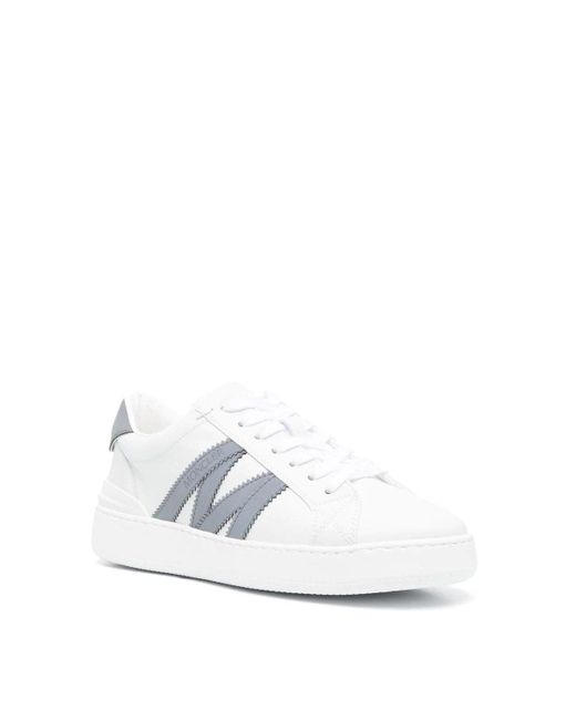 Moncler White Monaco M Sneakers