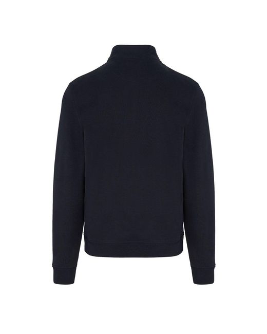Belstaff Blue Patch Logo 1/4 Zip Sweatshirt for men