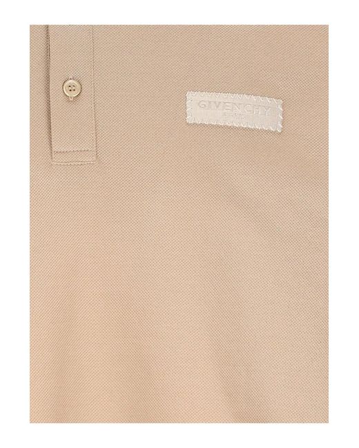 Givenchy Natural Branded Piquet Polo for men