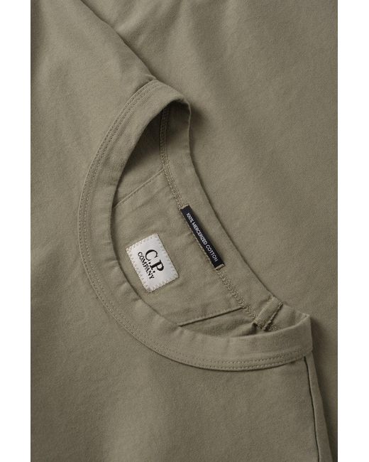C P Company Gray 30/2 Mercerized Pocket T Shirt for men