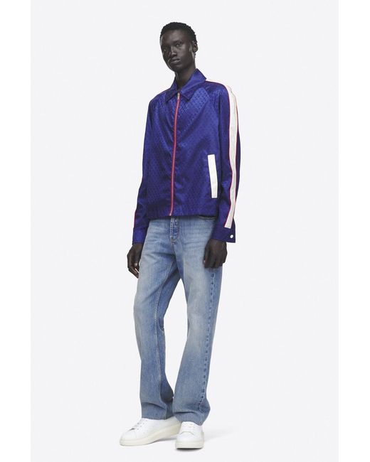 McQueen Blue Skull Jacquard Jacket for men