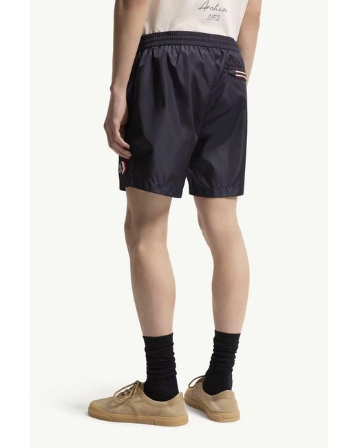 Moncler Blue Archive Logo Swimshorts for men