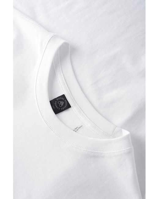 Moose Knuckles White Tandem T Shirt for men