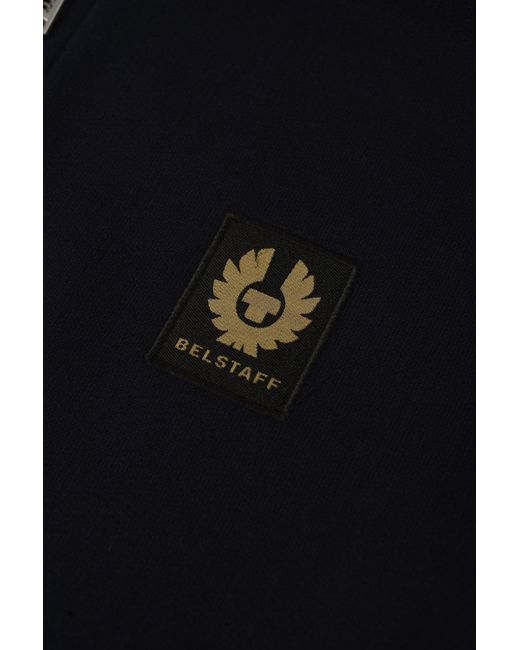 Belstaff Blue Patch Logo 1/4 Zip Sweatshirt for men