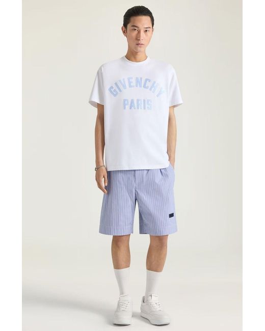 Givenchy White Embroidery T Shirt for men