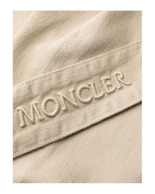 Moncler White Cotton Trousers for men