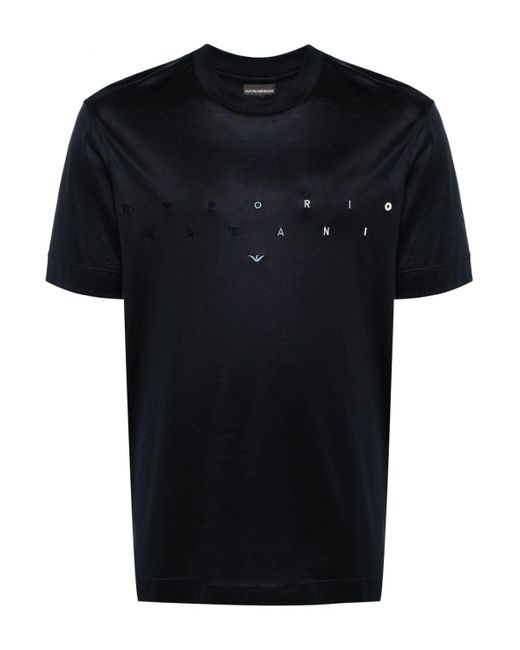 Emporio Armani Black Cotton T Shirt for men