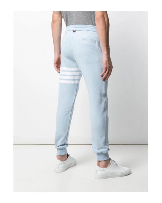 Thom Browne Blue Classic 4 Bar Sweatpant for men