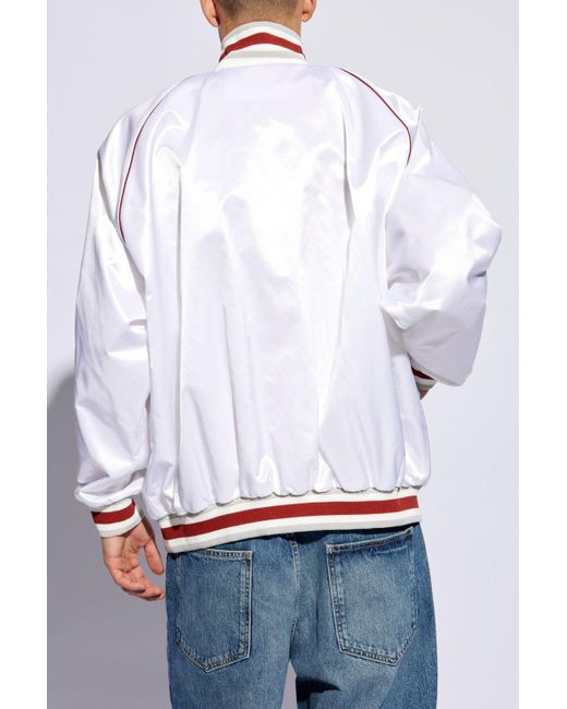 Givenchy White Bomber Jacket With Logo for men