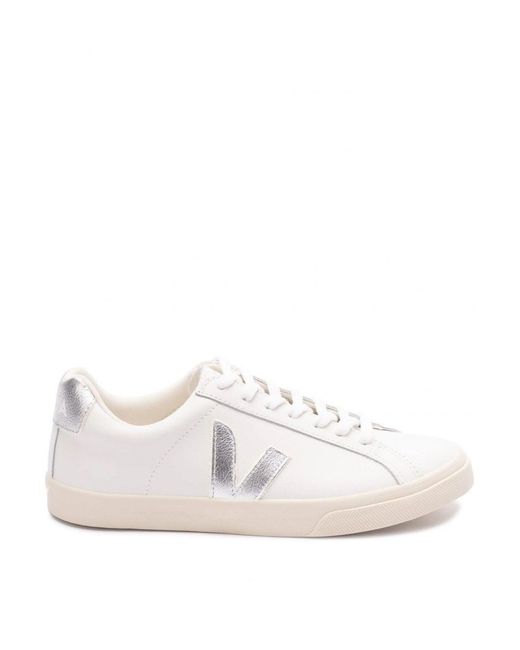 Veja White Esplar Leather Sneakers
