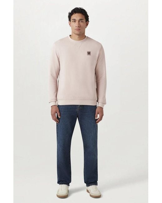 Belstaff White Patch Logo Sweatshirt for men
