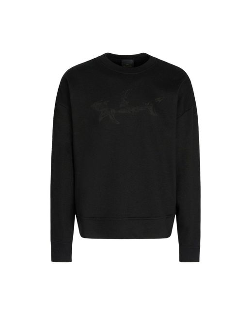 Paul & Shark Black Fleece Logo Sweatshirt for men