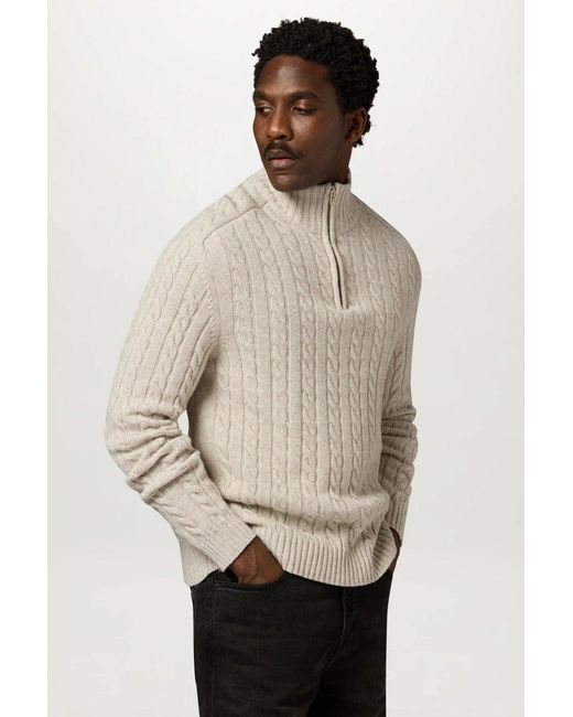 Belstaff White Westport Quarter Zip Sweater for men